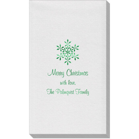 Simply Snowflake Linen Like Guest Towels